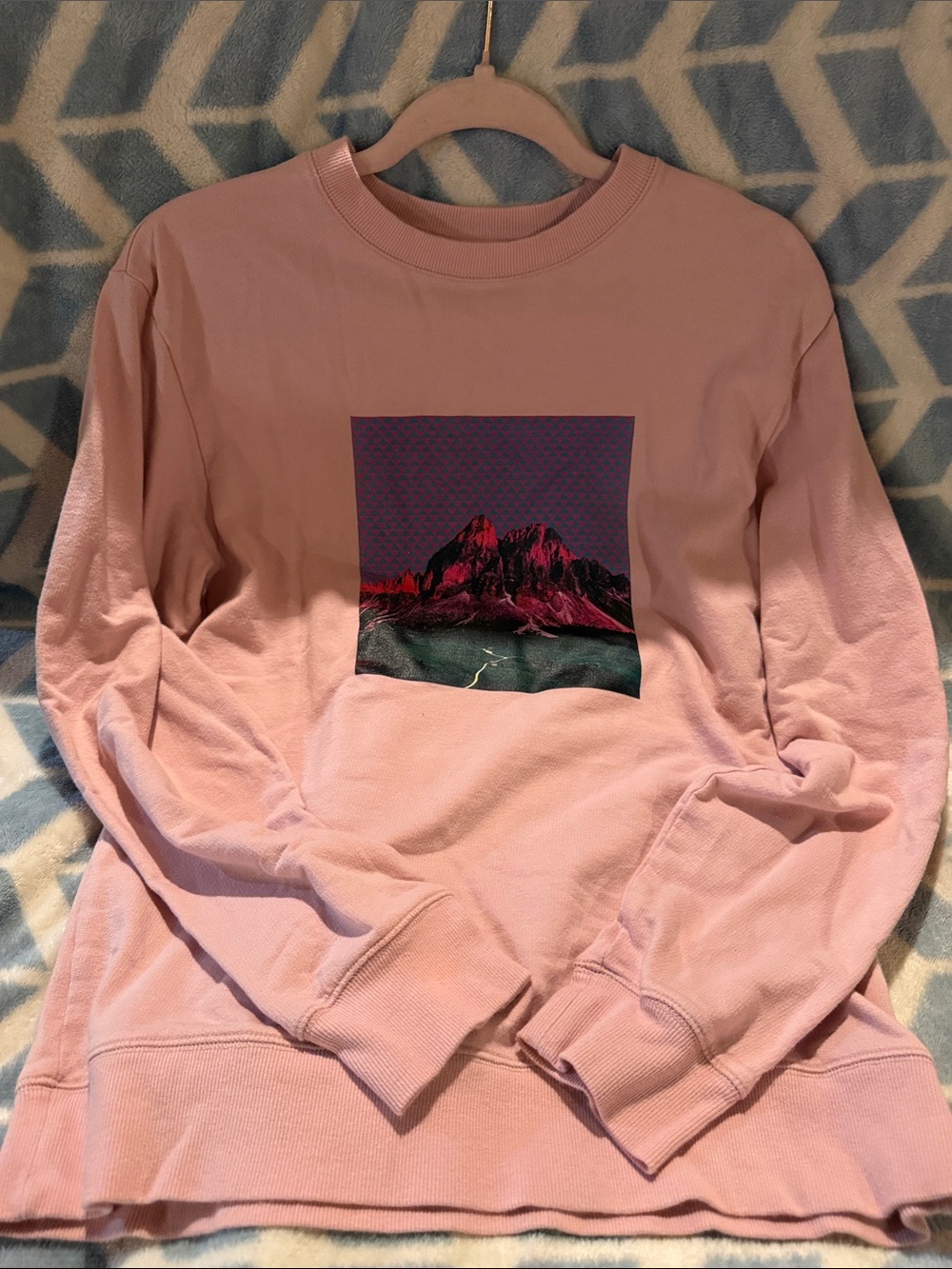 Woman’s Pink Graphic Crewneck Sweatshirt
